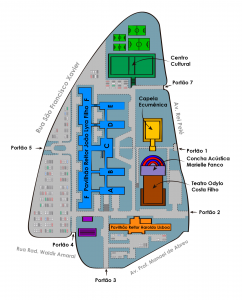 A imagem mostra o mapa do Campus Maracanã